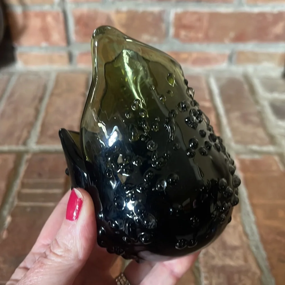 PartyLite Nature's Garden Green Glass Tulip Candle Holder - Picture 4 of 5